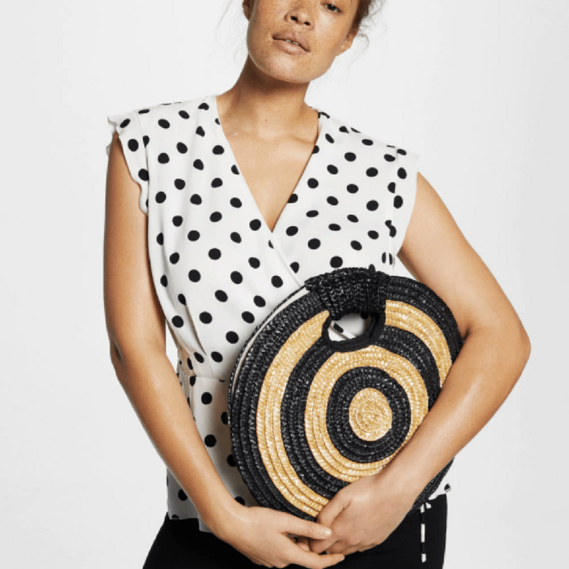 sac rond osier paille raphia mango