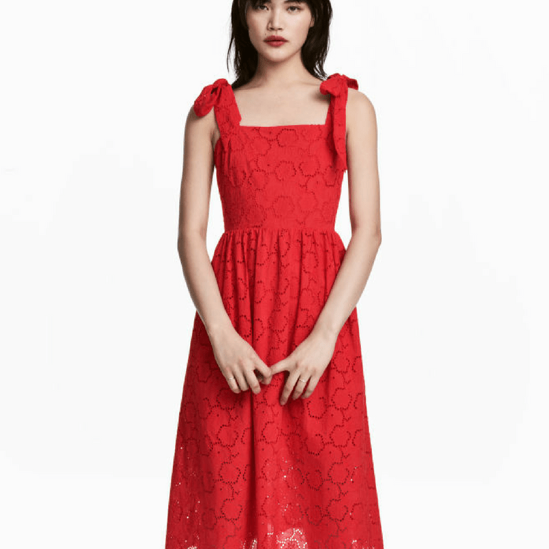 robe-rouge-broderie-anglaise-mode-hm