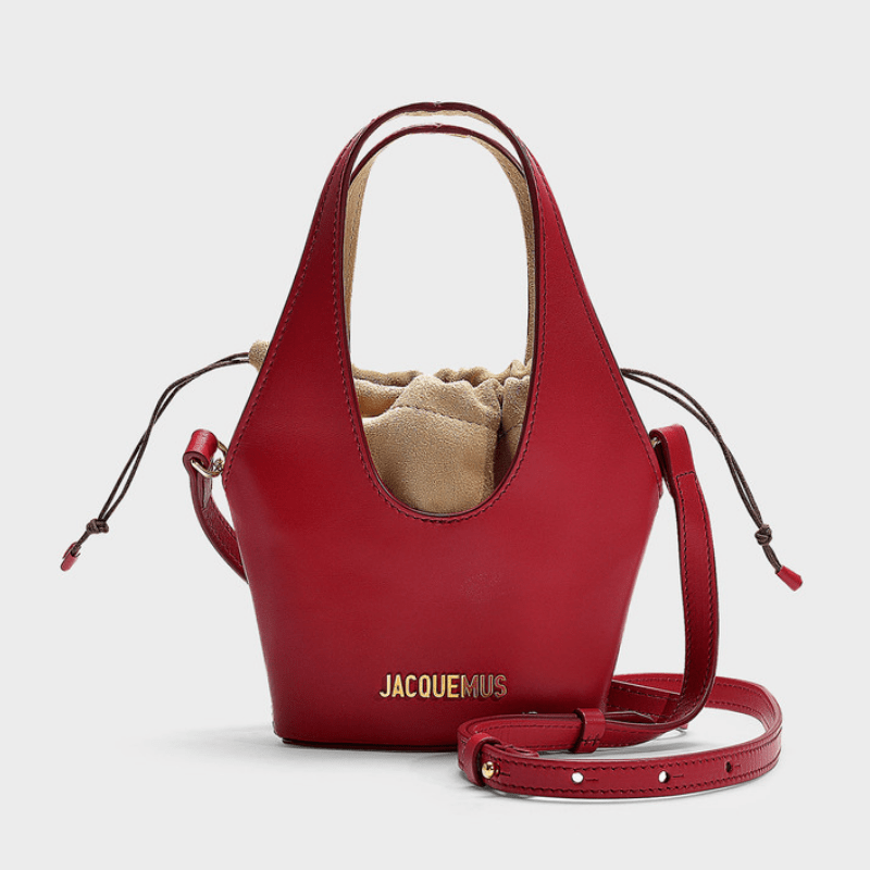 le-carino-mini-sac-jacquemus-veau-rouge
