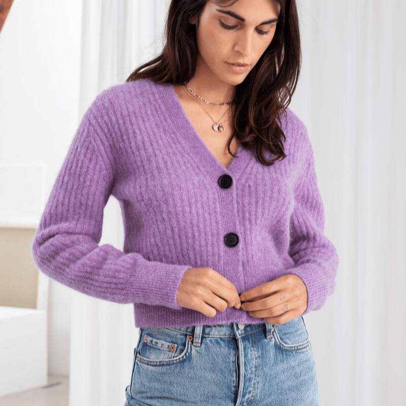tendance-lilas-mauve-mode-and-others-stories-cardigan-maille