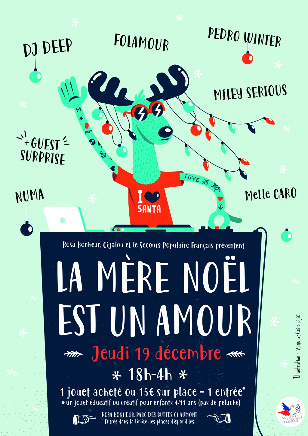 Faire la fête et aider les enfants pour Noël ? Direction le Rosa Bonheur aux Buttes Chaumont le 19&nbsp;décembre